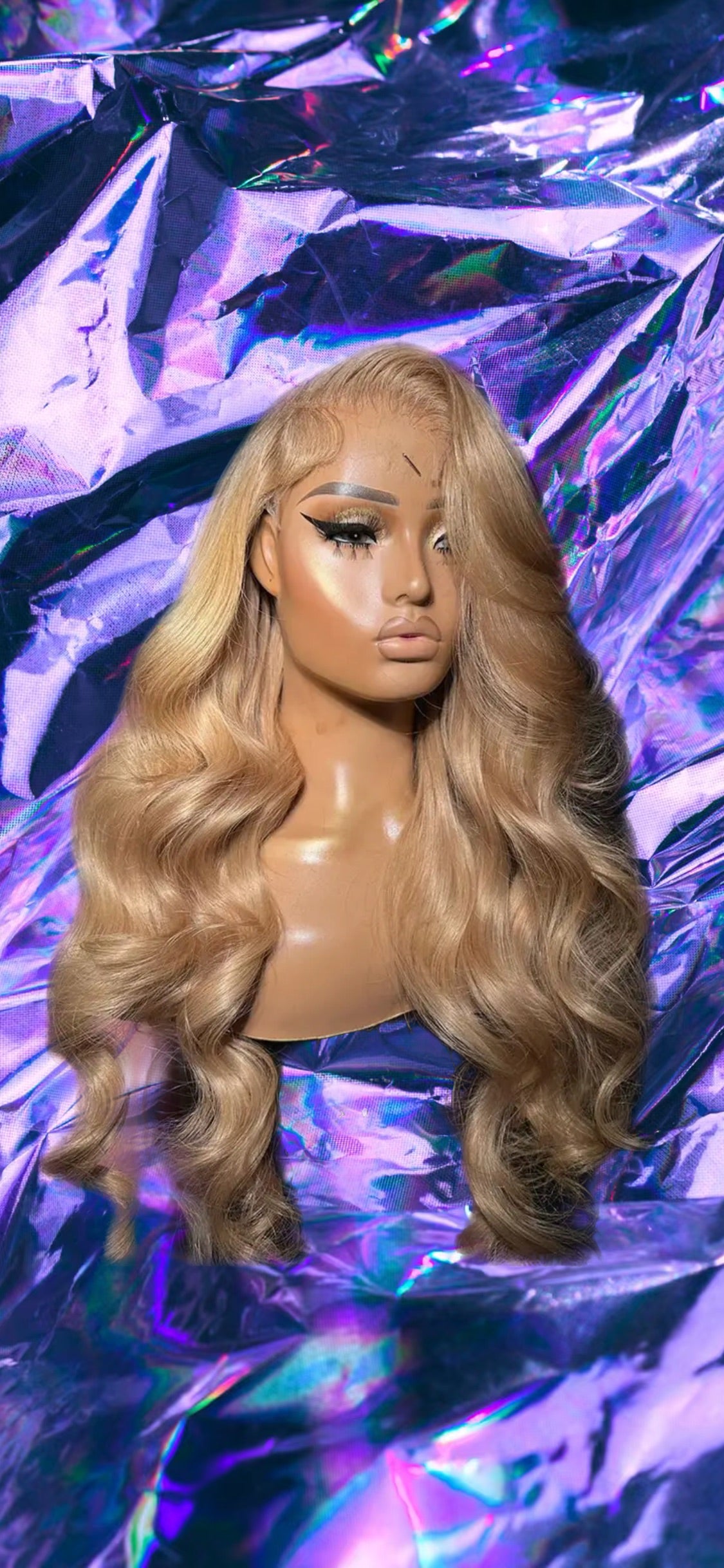 Sophia - Honey Blonde Wavy 100% Human Hair Lace Front Wig