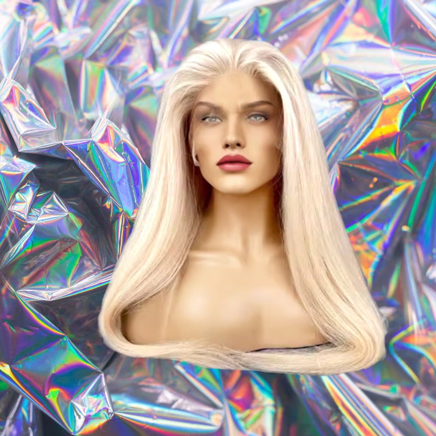 Anna Nicole - Foxy California Blonde Straight Premium Remy 100% Human Hair Lace Front Wig