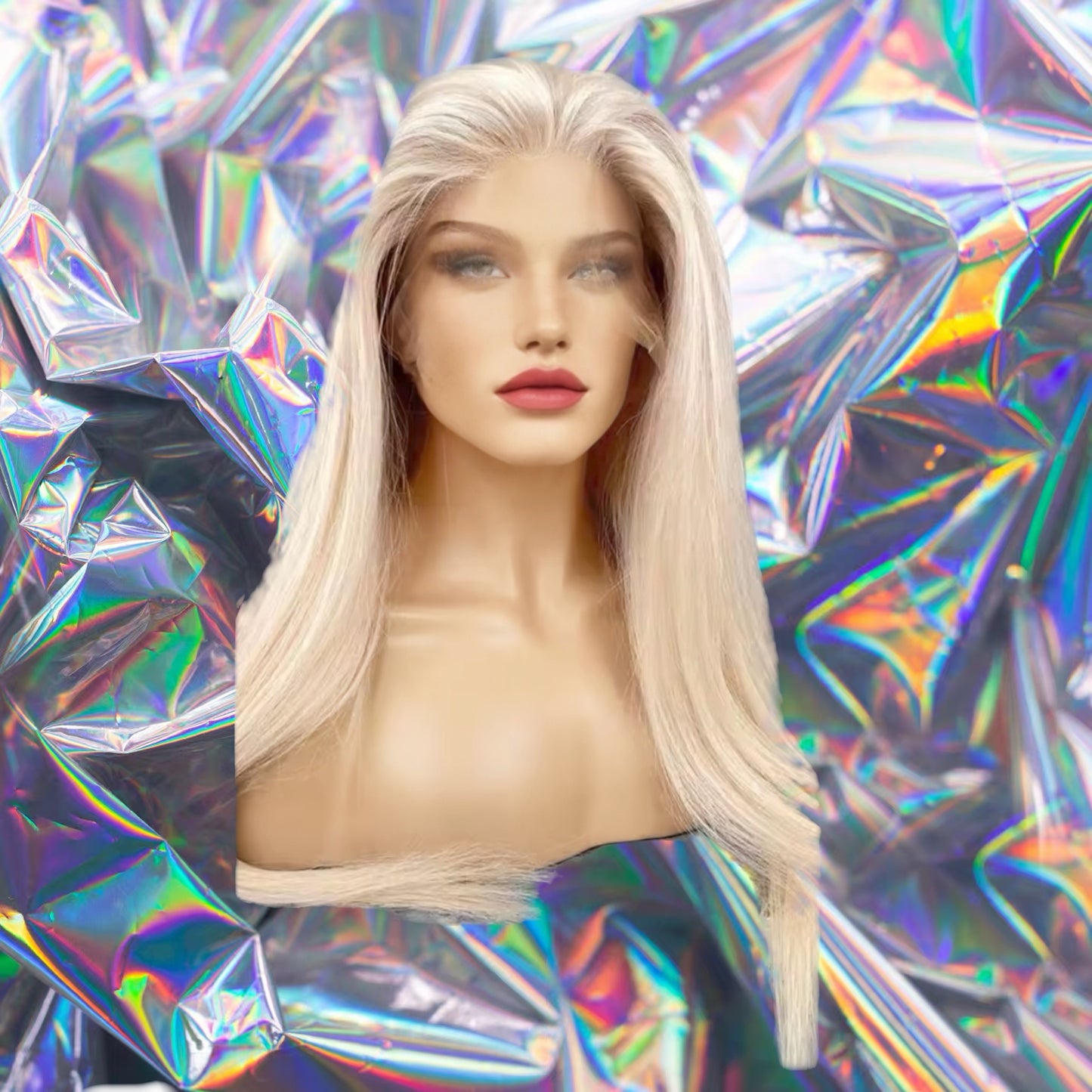 Anna Nicole - Foxy California Blonde Straight Premium Remy 100% Human Hair Lace Front Wig