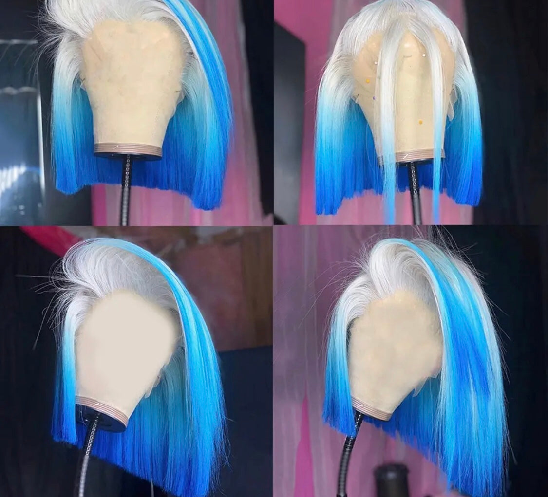 Trixy - Vogue Luxury Ombré Bob 100% Human Hair Lace Front Wig