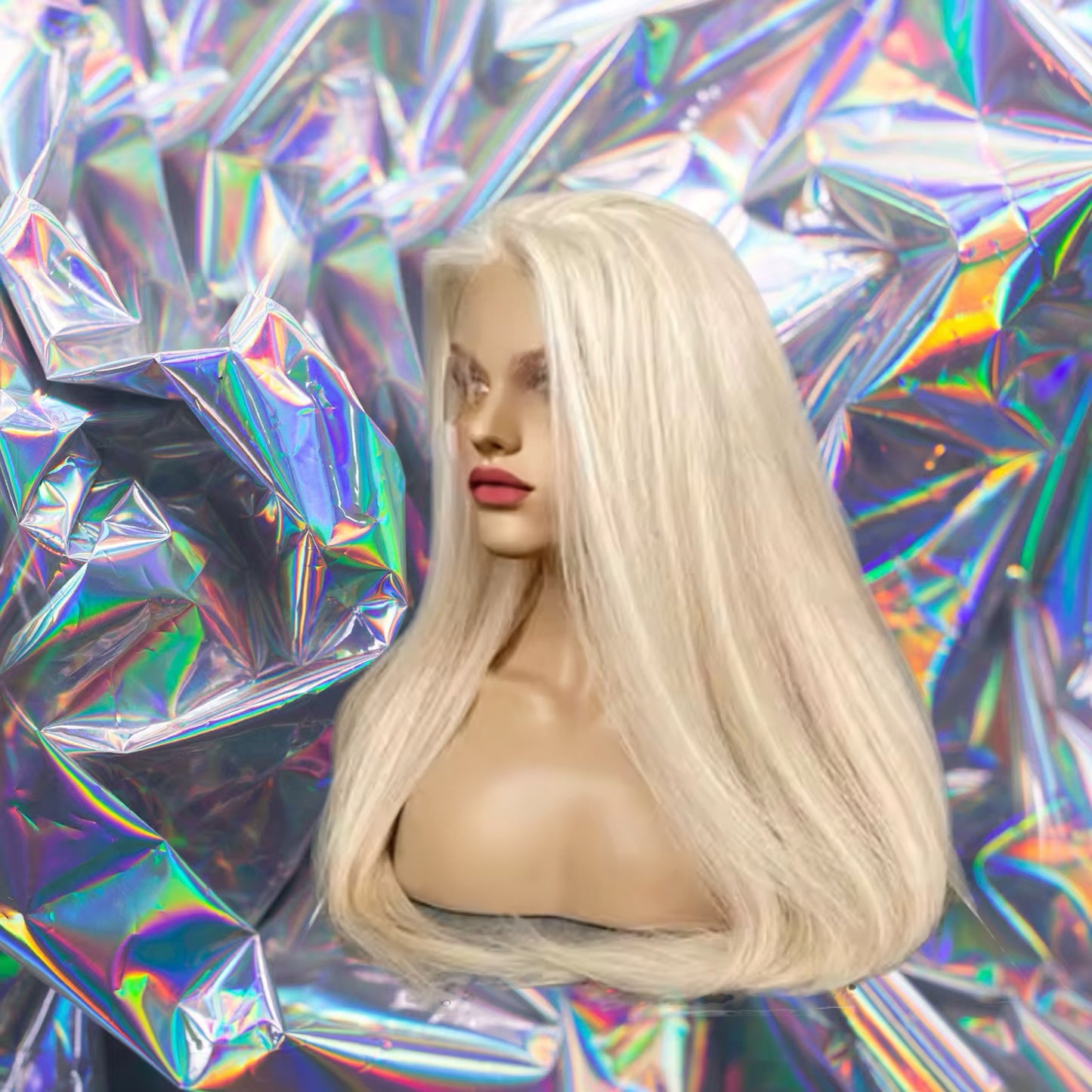 Anna Nicole - Foxy California Blonde Straight Premium Remy 100% Human Hair Lace Front Wig