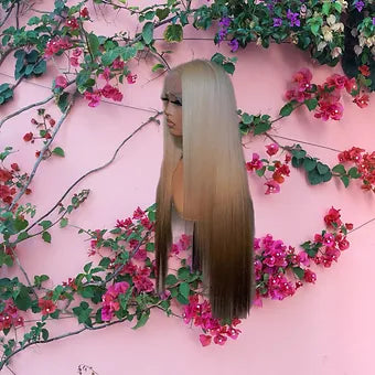 Sara - Blonde Three Tone Straight 100% Human Hair Lace Front Wig