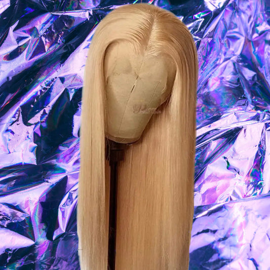 Chloe - Honey Blonde Straight 100% Human Hair Lace Front Wig