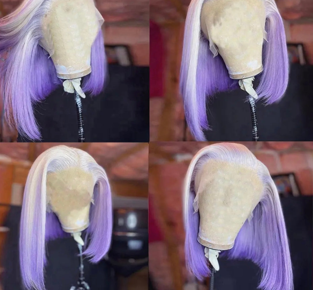 Trixy - Vogue Luxury Ombré Bob 100% Human Hair Lace Front Wig