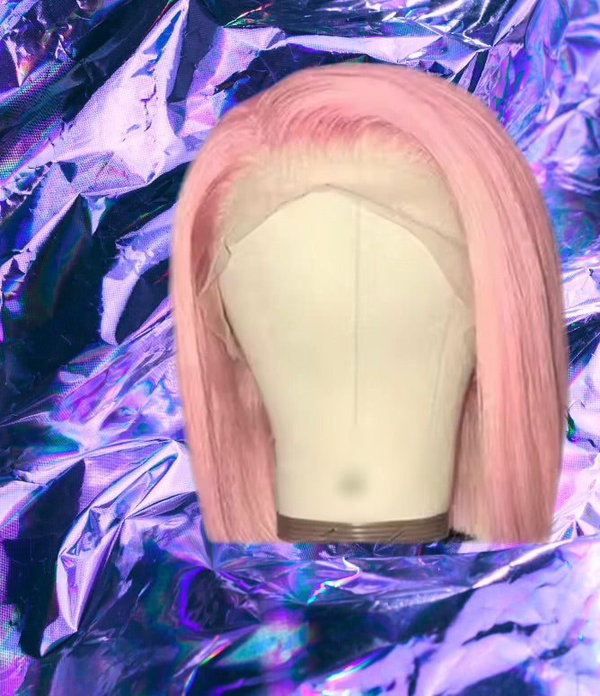 Grace - Light Pink Bone Straight  100% Human Hair Lace Front Wig