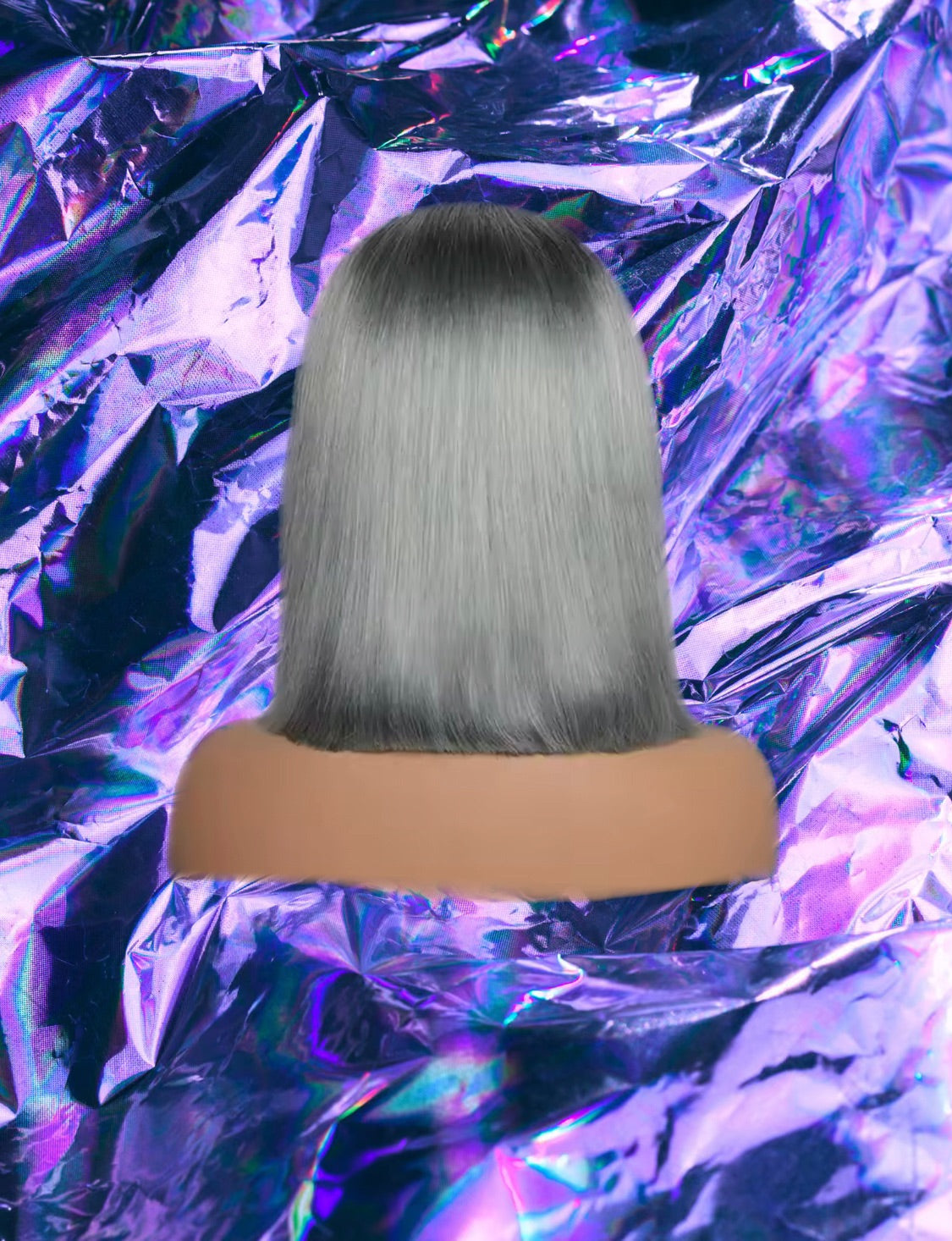 Zoey - Gray Bob Straight 100% Human Hair Lace Front Wig