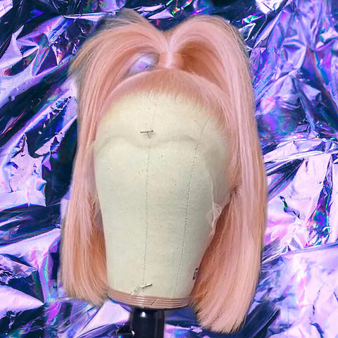 Grace - Light Pink Bone Straight  100% Human Hair Lace Front Wig