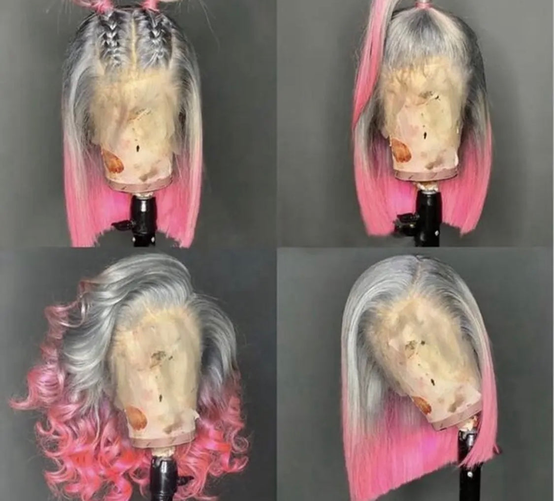 Trixy - Vogue Luxury Ombré Bob 100% Human Hair Lace Front Wig