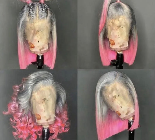 Trixy - Vogue Luxury Ombré Bob 100% Human Hair Lace Front Wig
