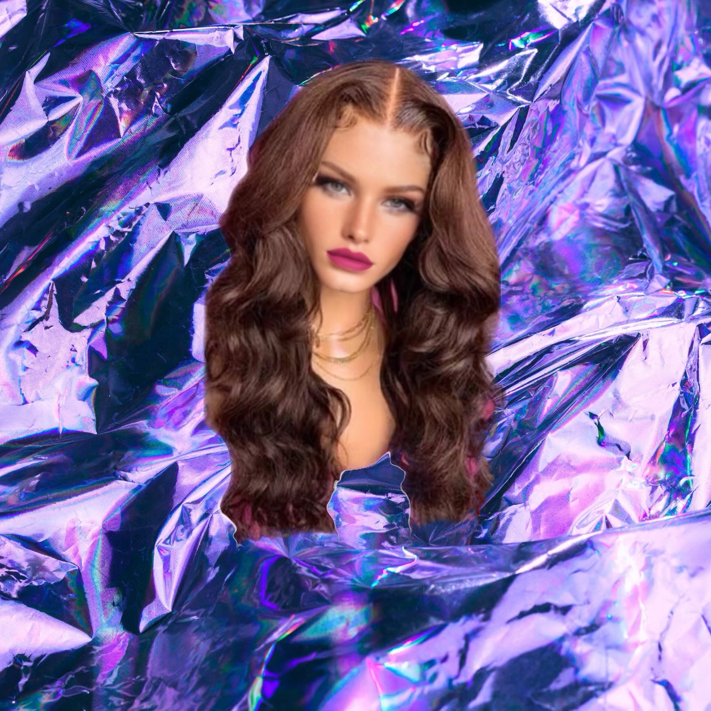 Bianca - Brown Wavy 100% Human Hair Lace Front Wig