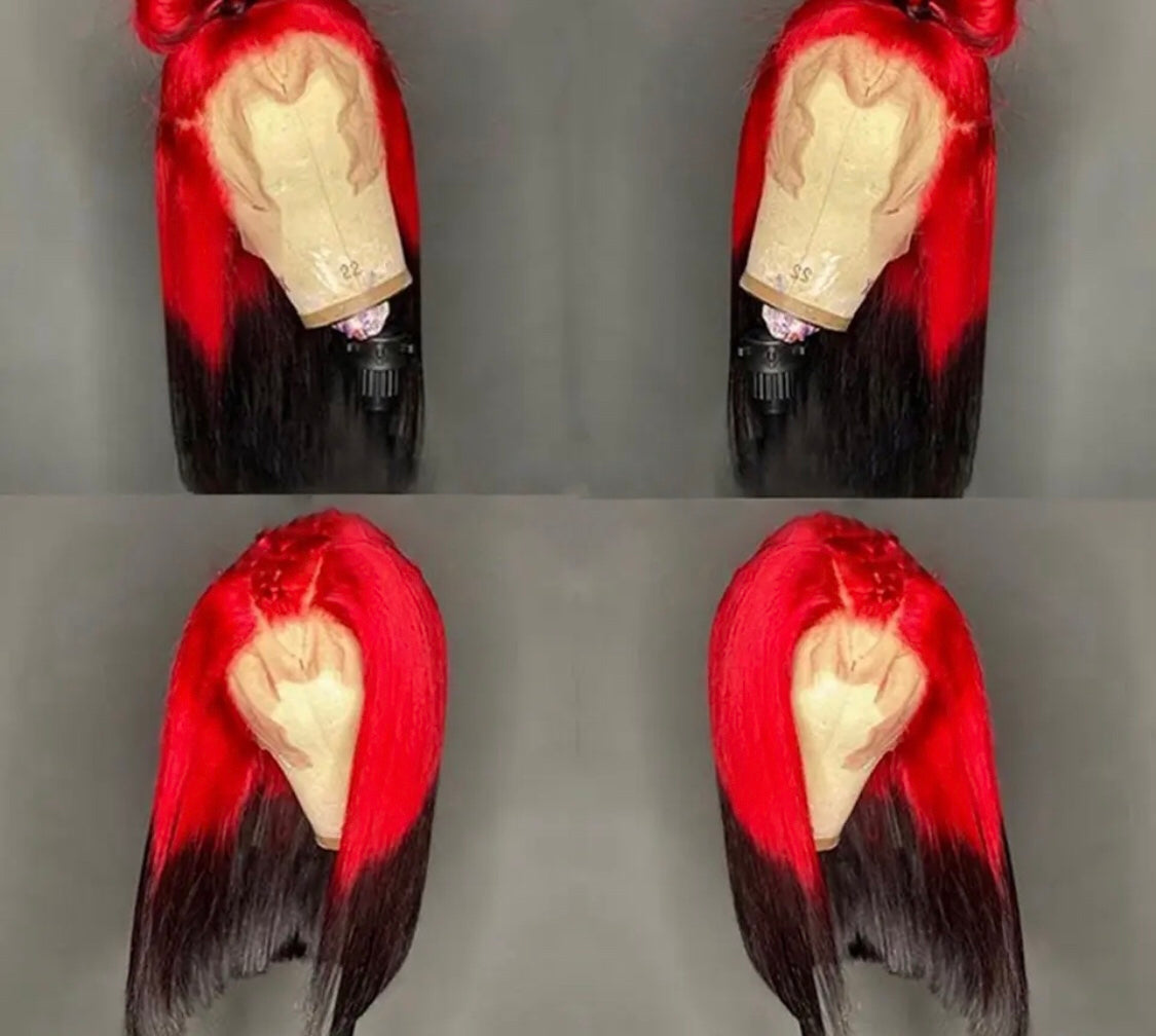 Trixy - Vogue Luxury Ombré Bob 100% Human Hair Lace Front Wig