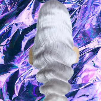 Sammy - Gray Wavy 100% Human Hair Lace Front Wig